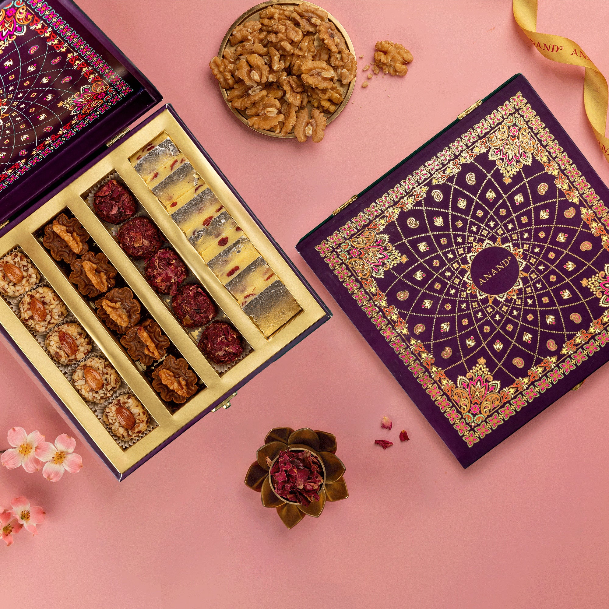 Gift Hamper Amna Embroidered Pink Potli Aroma & Scented Box - Etsy